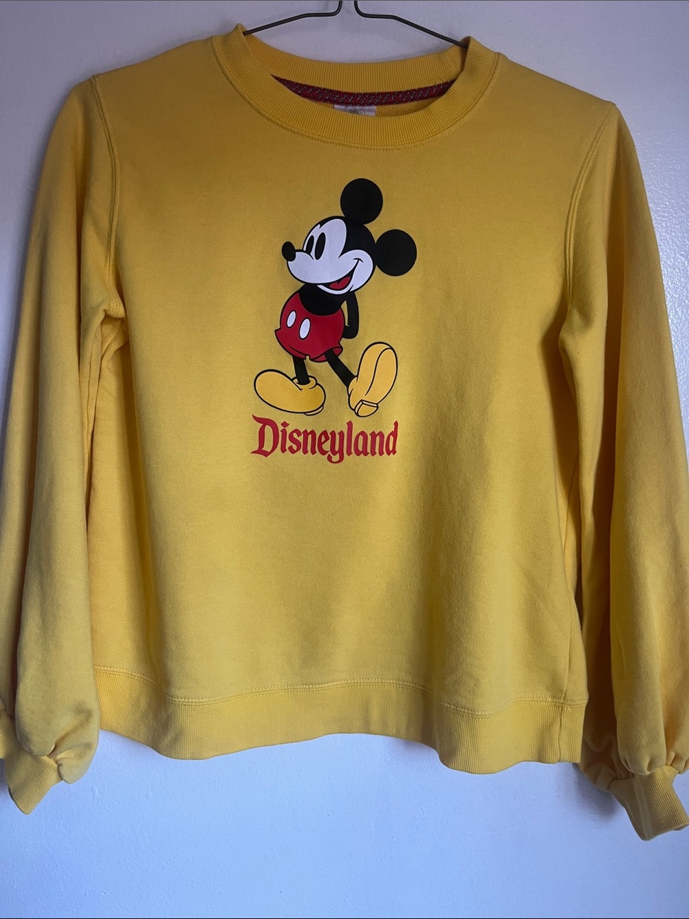 Disney Yellow Mickey Mouse Disneyland Sweatshirt